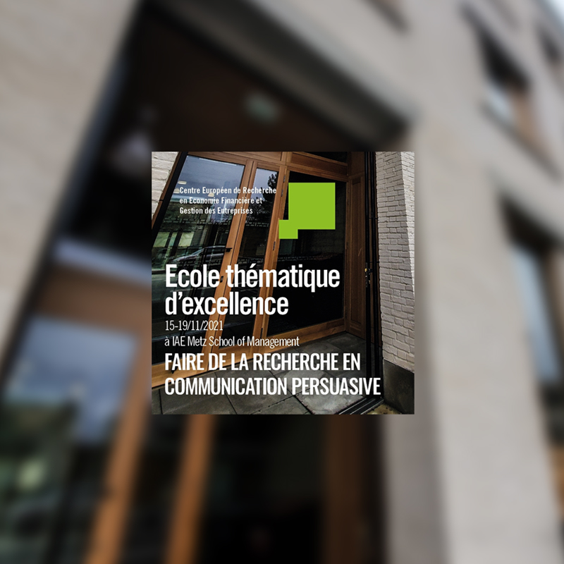You are currently viewing Ecole thématique d’excellence – Faire de la recherche en communication persuasive