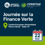 Journée sur la Finance Verte le 22 mai !