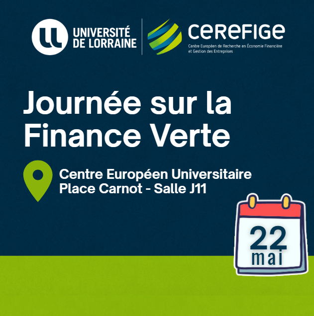 Journée sur la Finance Verte le 22 mai !